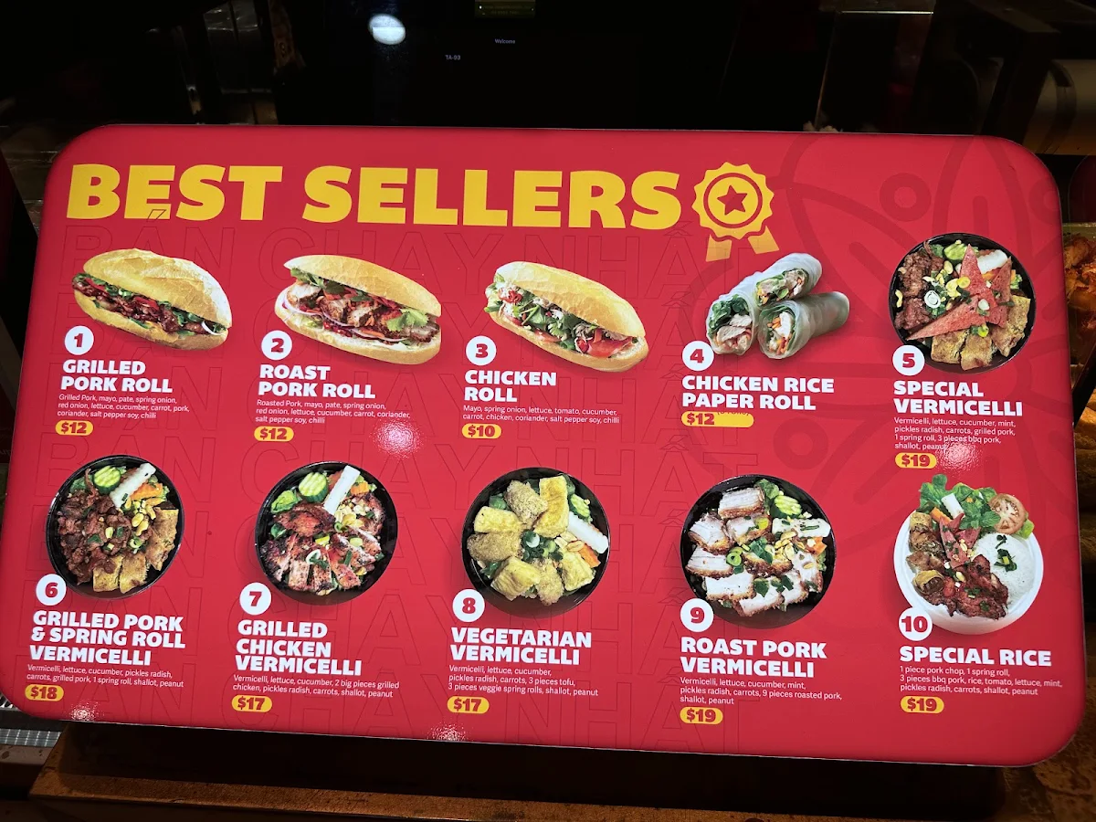 Menu, The August Banh Mi Plus