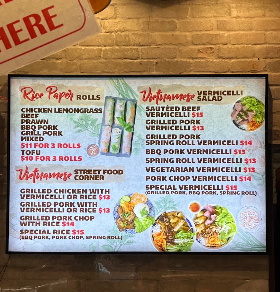 Menu, The August Banh Mi Plus