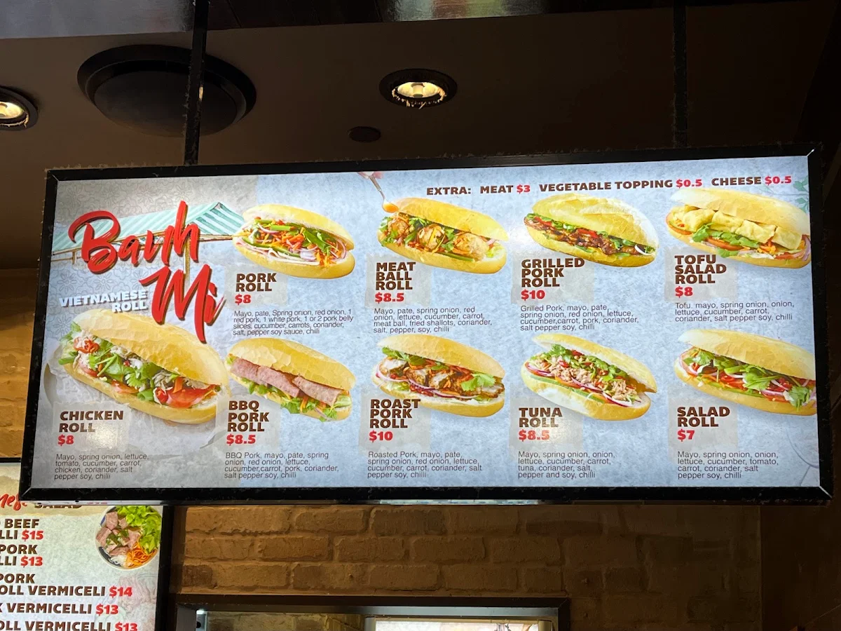Menu, The August Banh Mi Plus