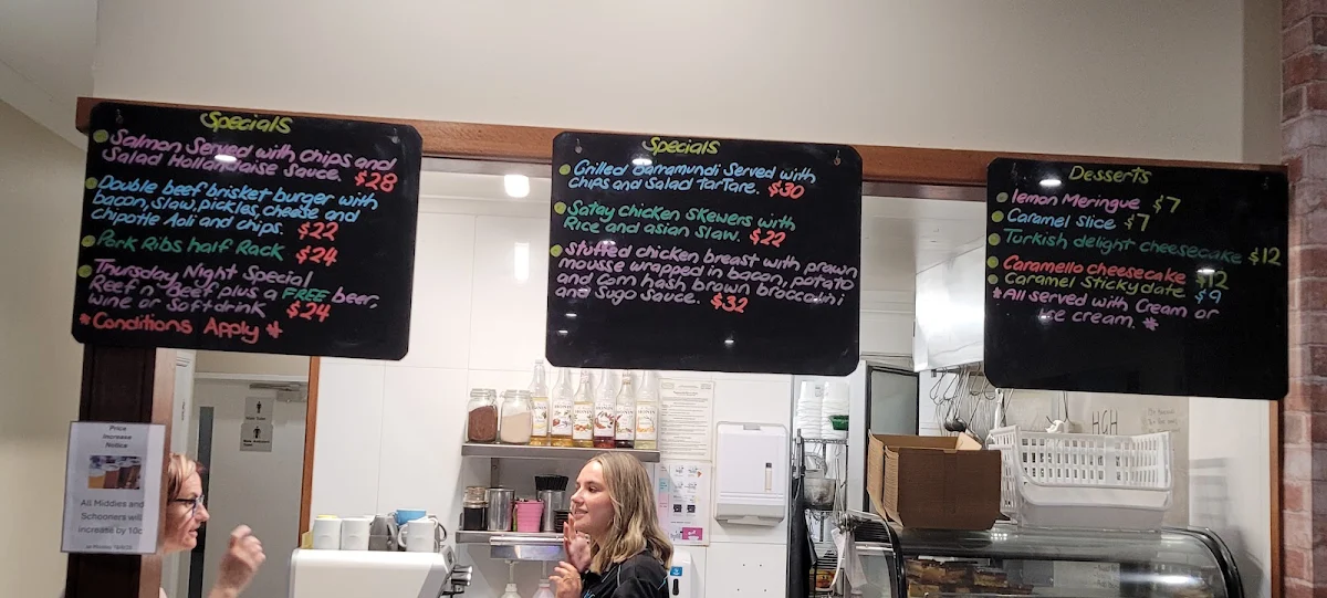 Menu, Heddon Greta Hotel