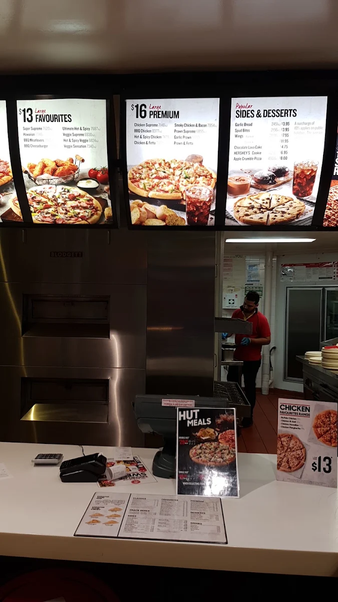 Menu, Pizza Hut Hornsby