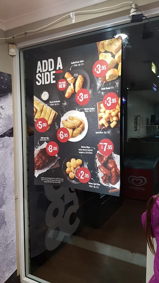 Menu, Pizza Hut Hornsby