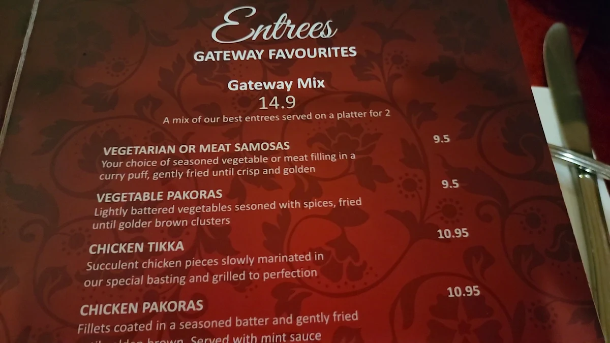 Menu, Gateway Of India