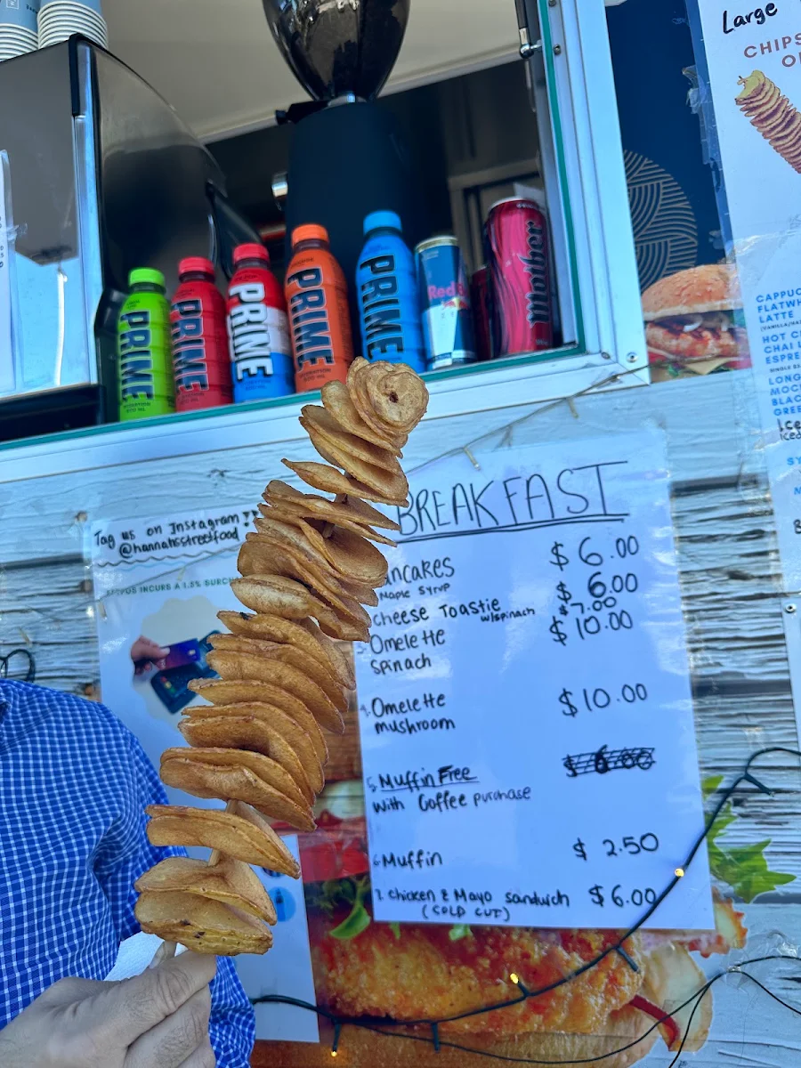 Menu, Hannah's Street Food