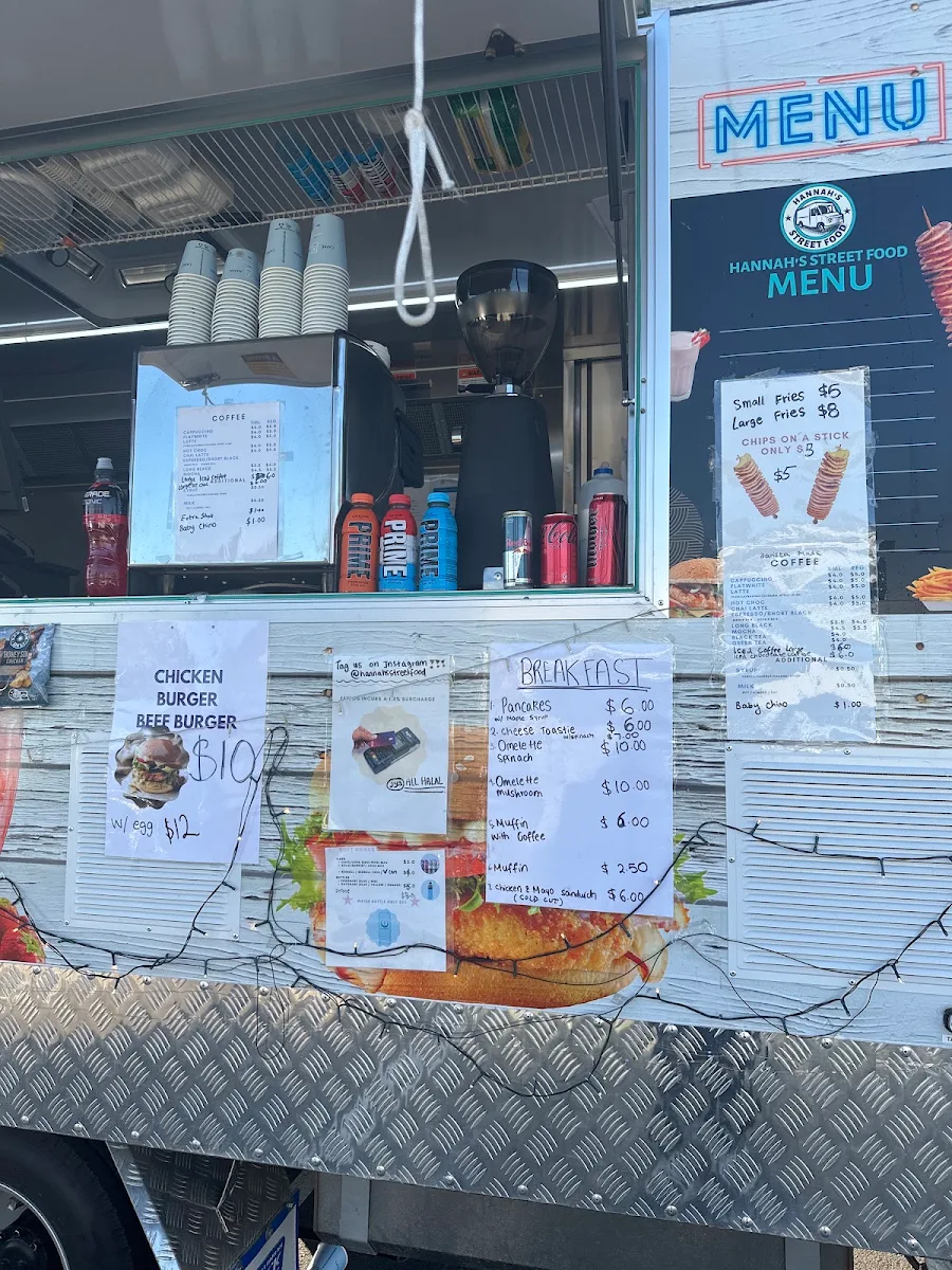 Menu, Hannah's Street Food