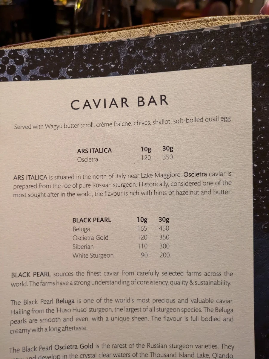 Menu, 6HEAD Perth