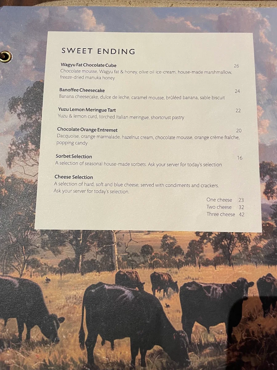 Menu, 6HEAD Perth