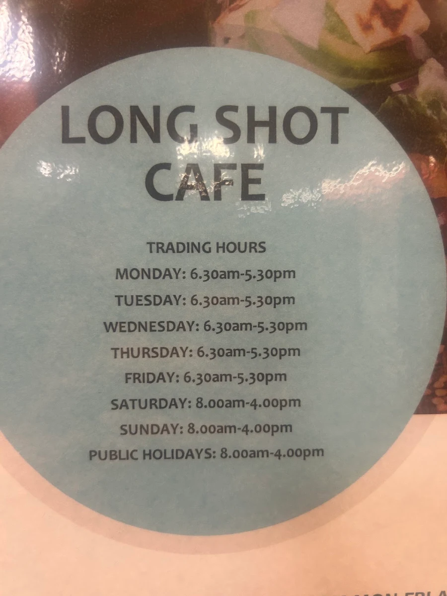 Menu, Long Shot Café - Wollongong
