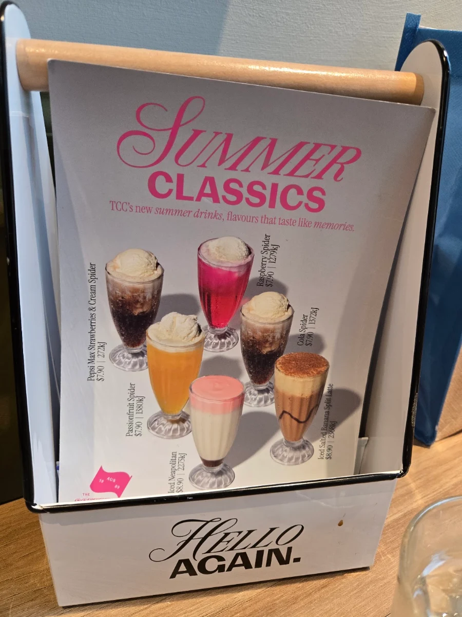 Menu, The Coffee Club - Carousel