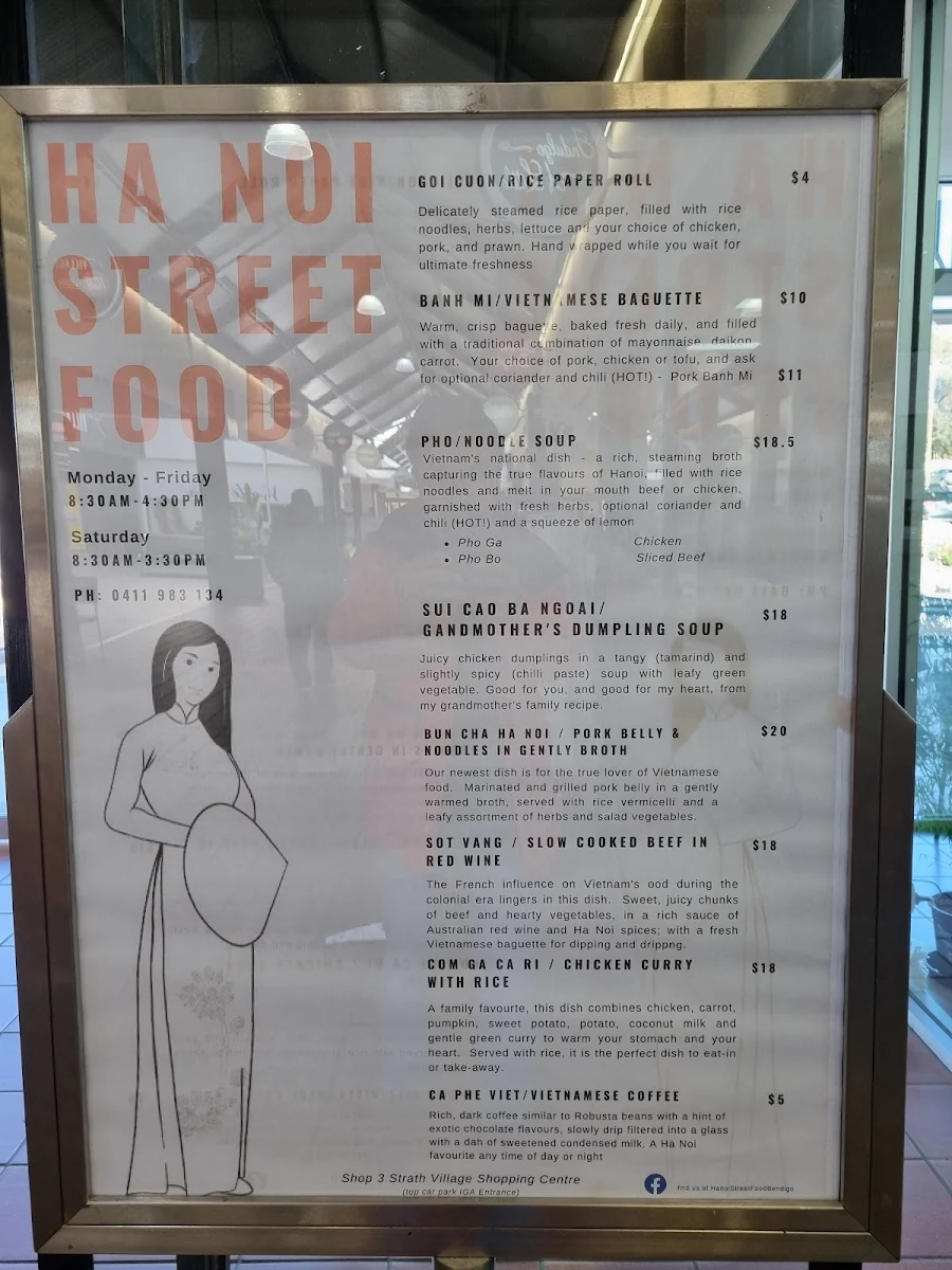 Menu, Hà Nội Street Food