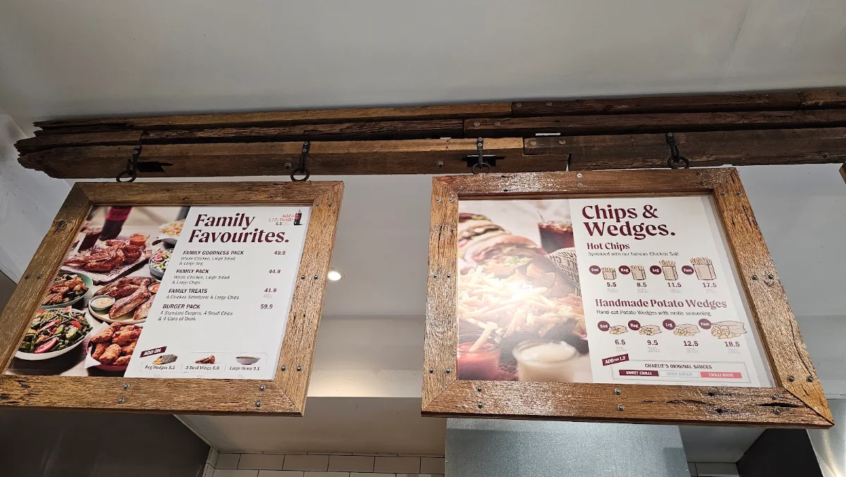 Menu, Chargrill Charlie's Randwick