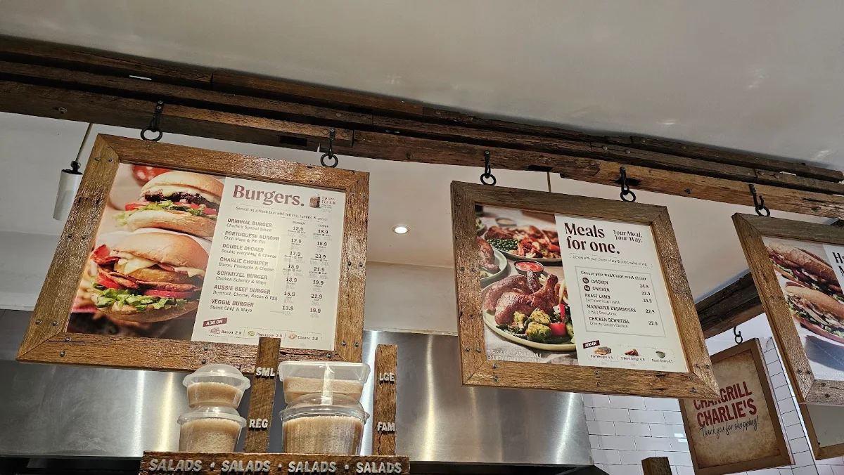 Menu, Chargrill Charlie's Randwick