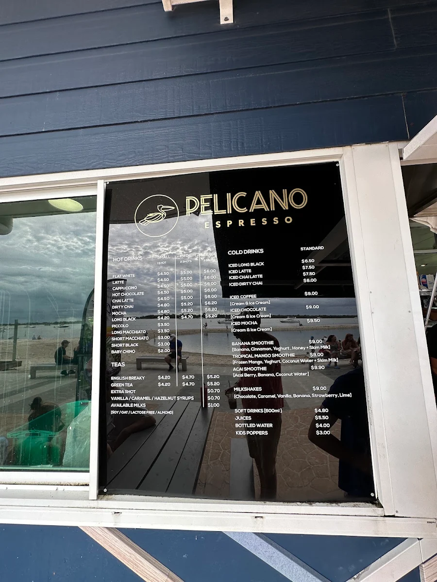 Menu, Pelicano Espresso