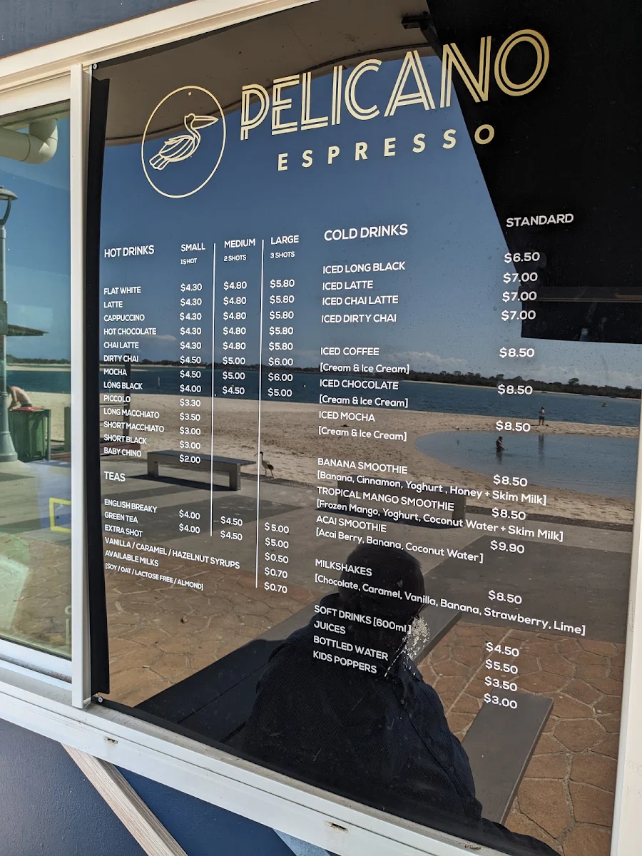Menu, Pelicano Espresso