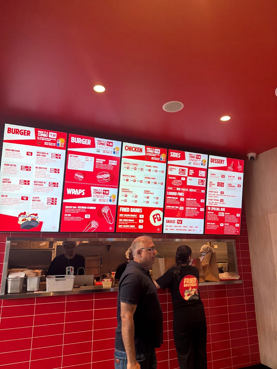 Menu, Fried Brothers Blacktown