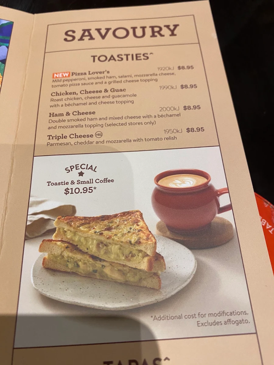 Menu, San Churro