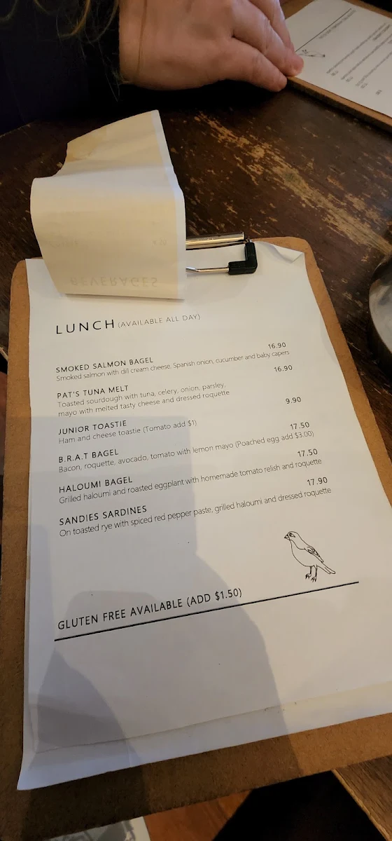 Menu, North Cafeteria