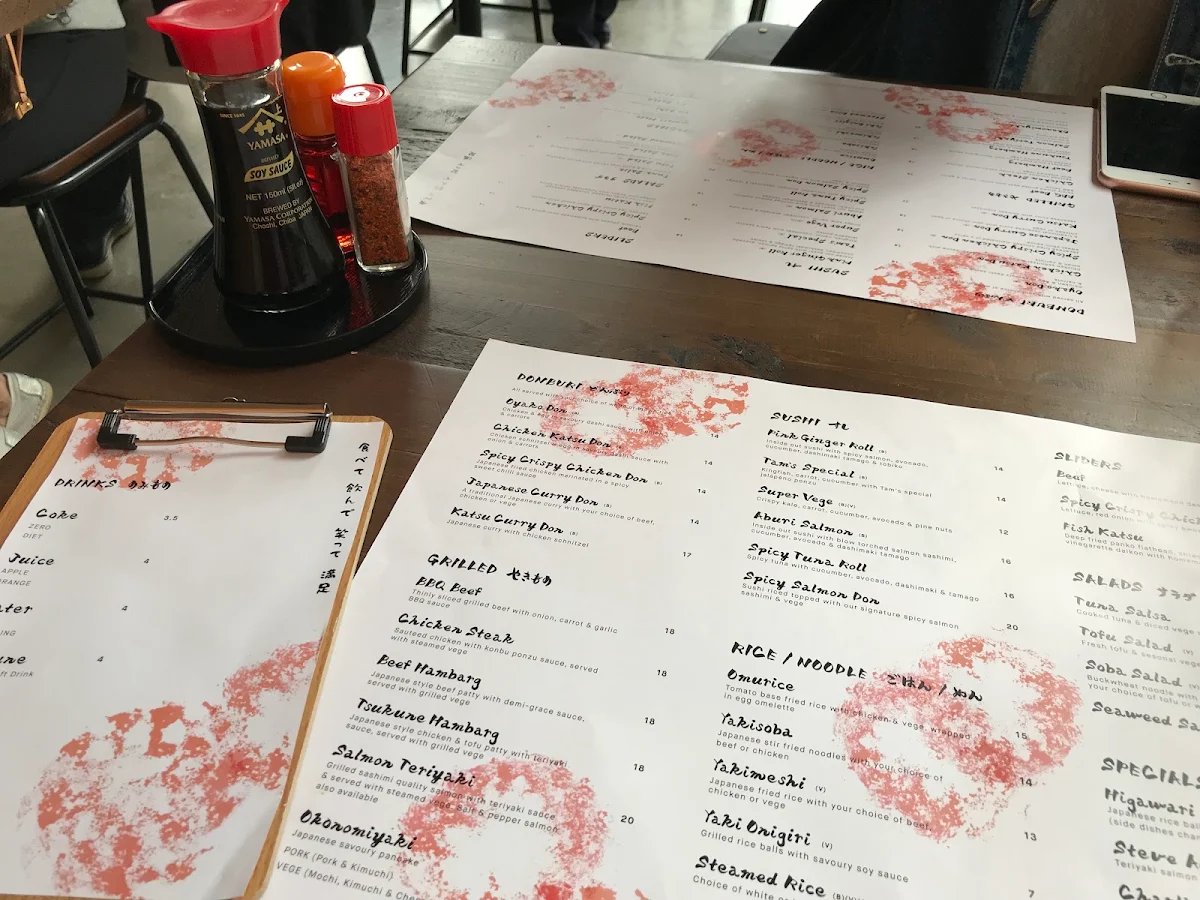 Menu, Pink Ginger JP