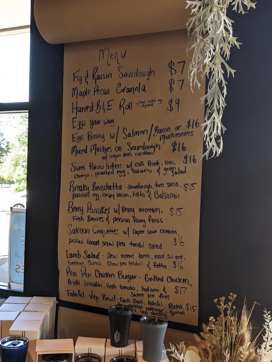 Menu, Harvest