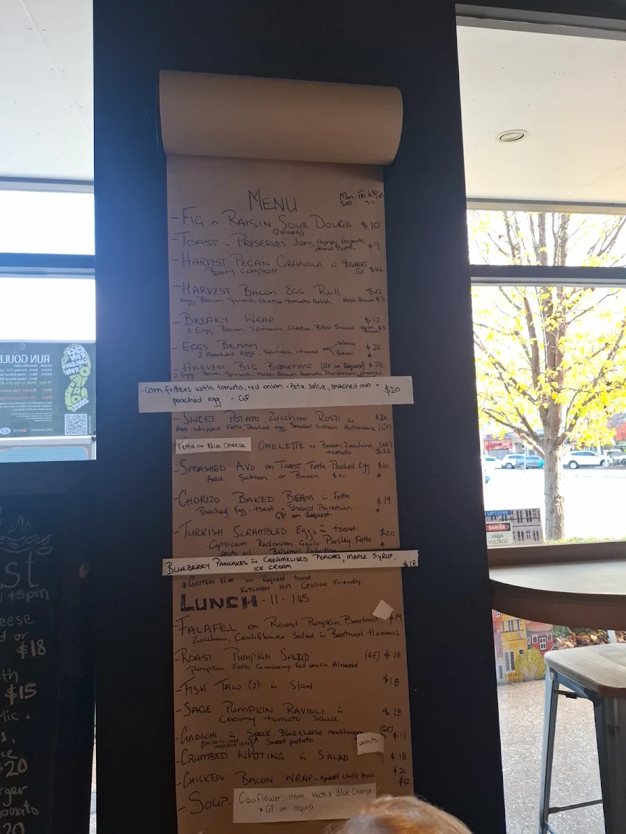 Menu, Harvest