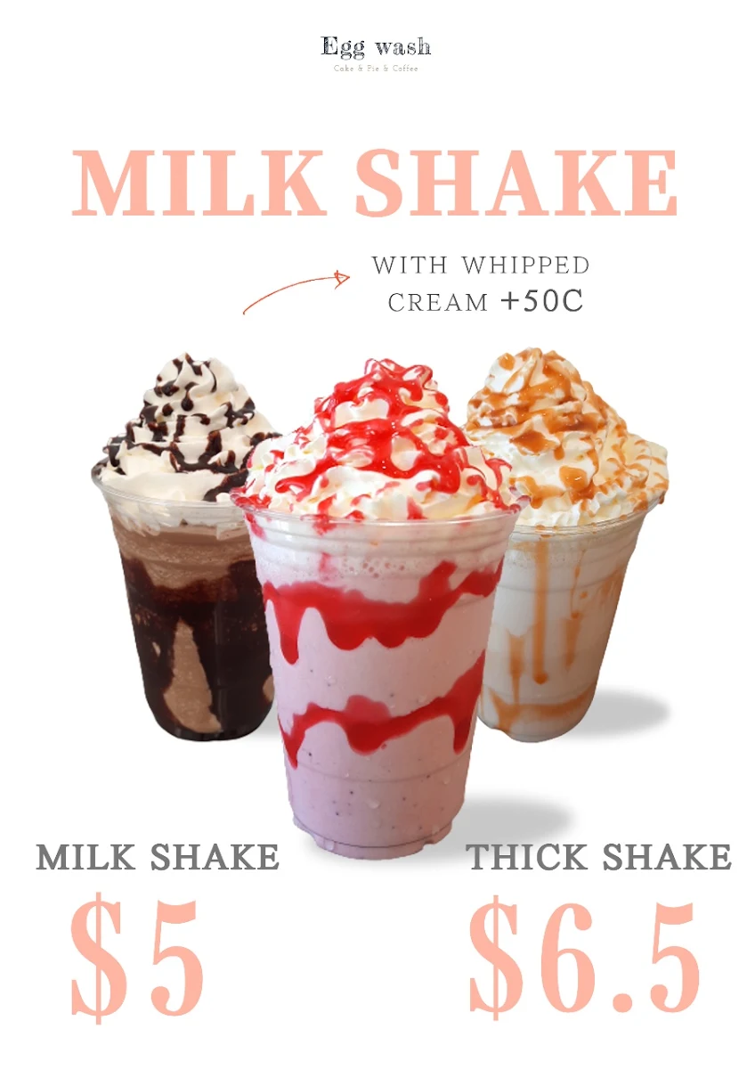 Menu, Egg wash bake shop