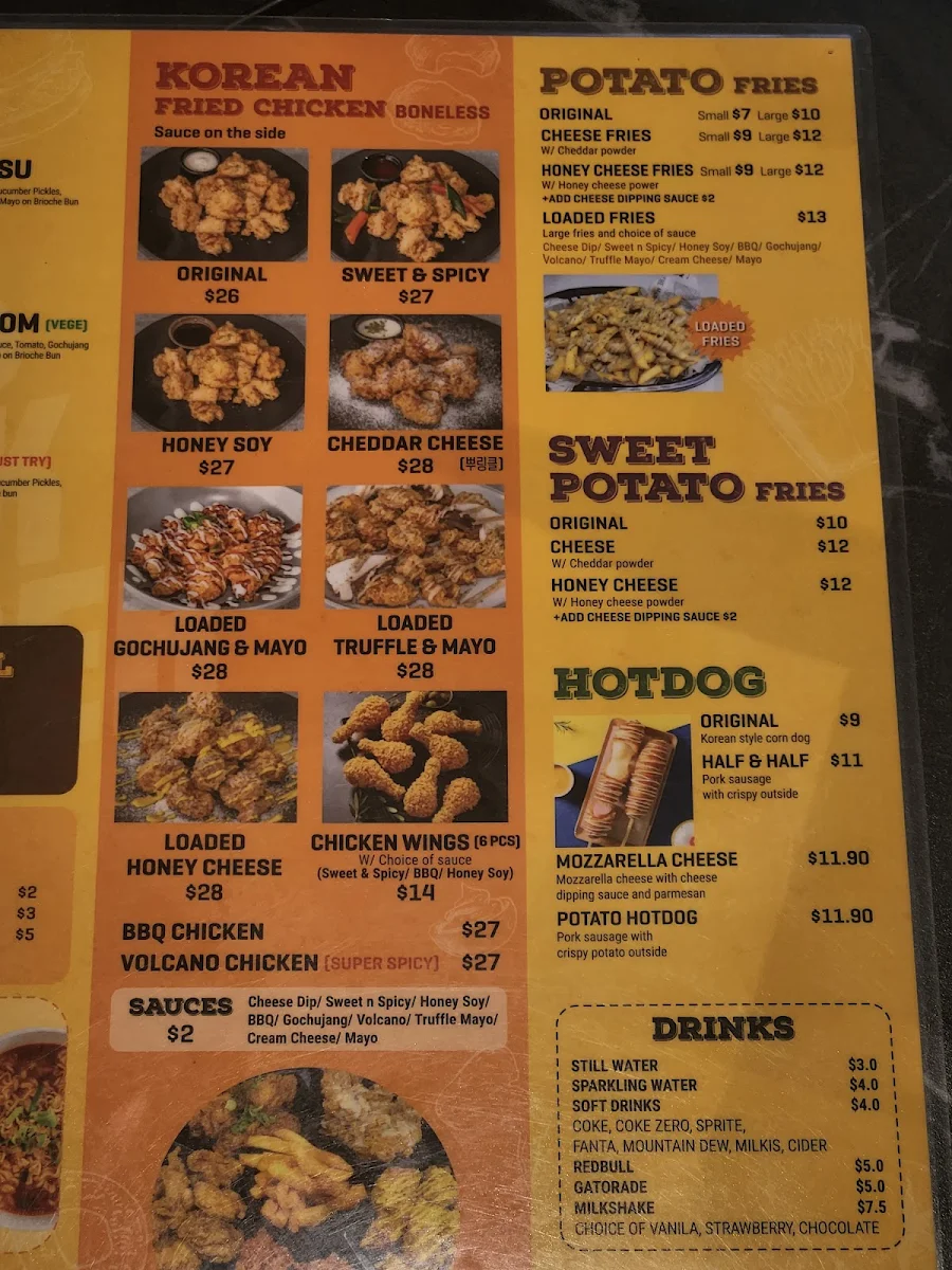 Menu, The Bunsik Burger - Surry Hills