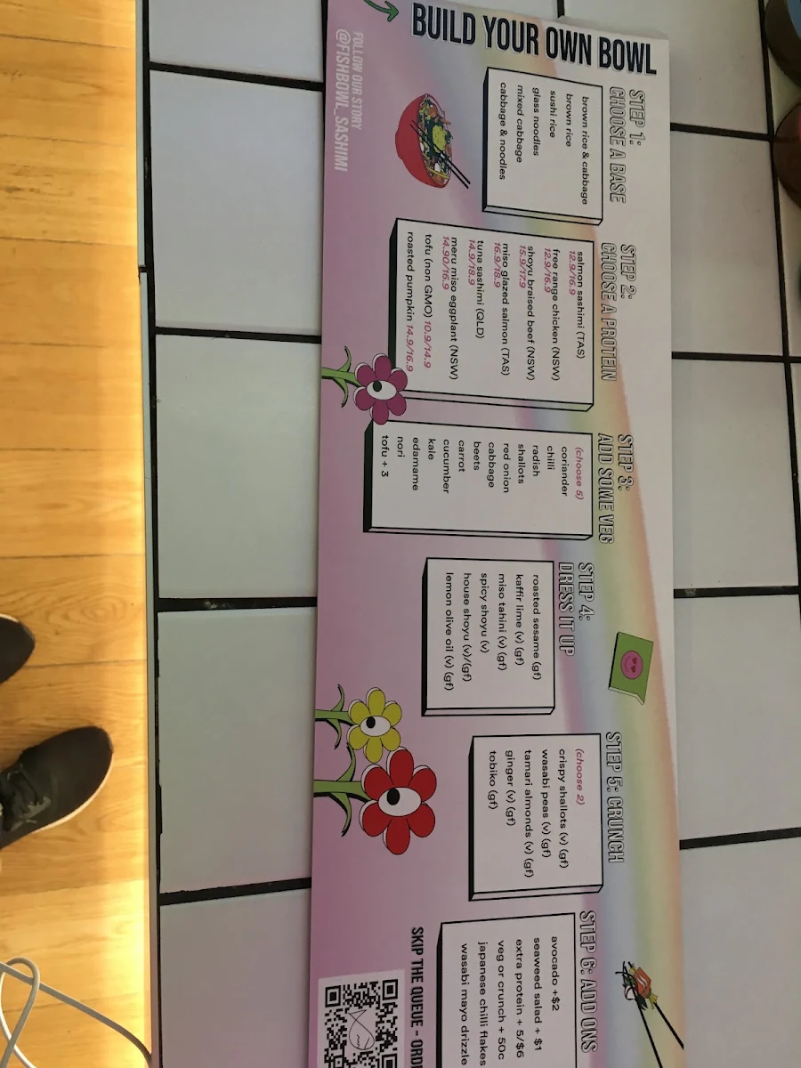 Menu, FISHBOWL - Bondi