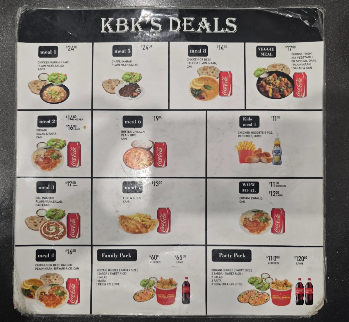 Menu, Karachi Biryani and Karahi Auburn