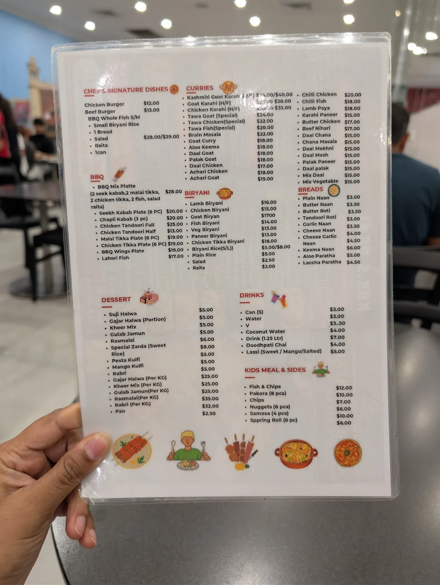 Menu, Karachi Biryani and Karahi Auburn
