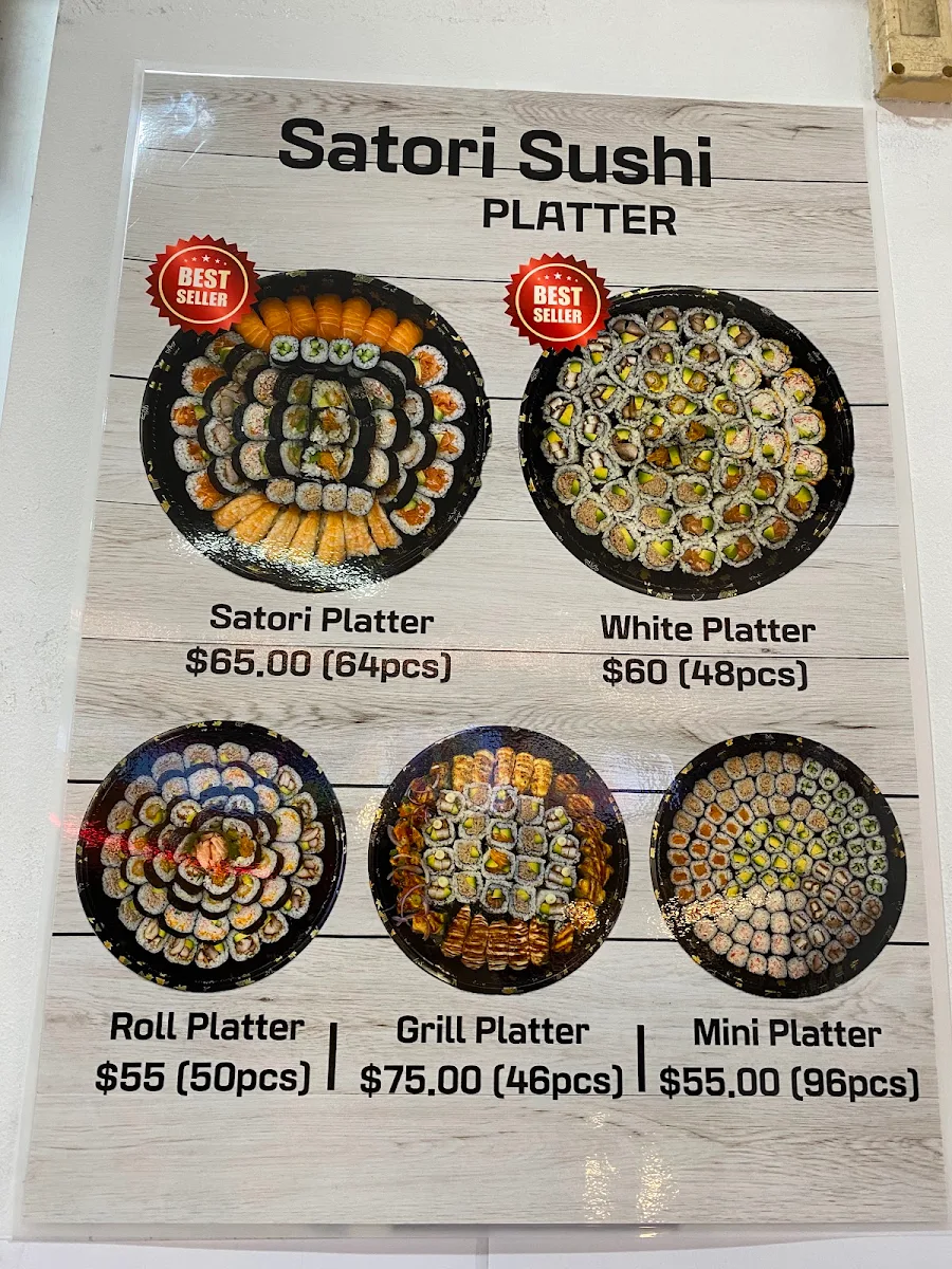 Menu, Satori Sushi