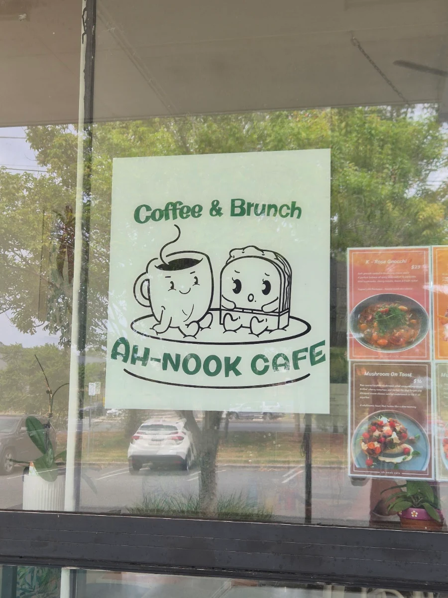 Menu, Ah-Nook Cafe