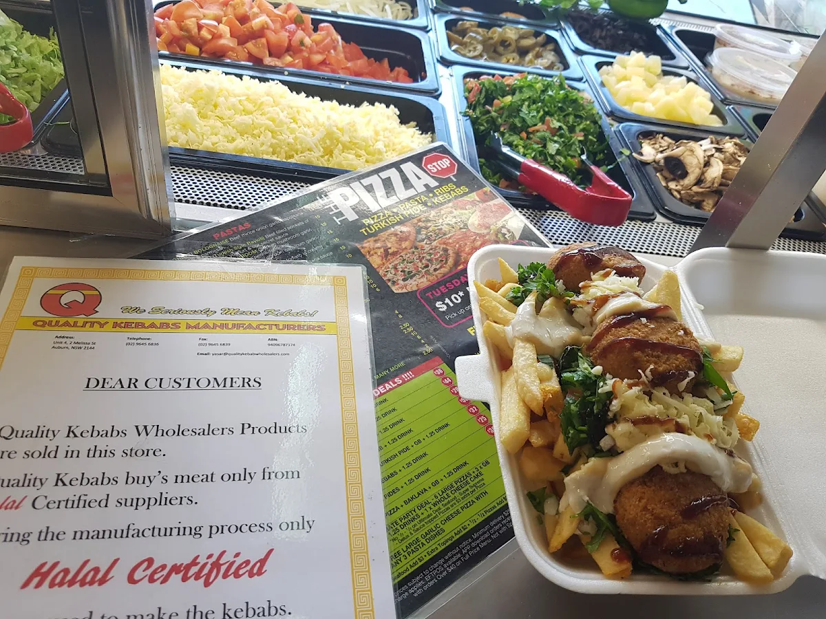 Menu, The Pizza Stop