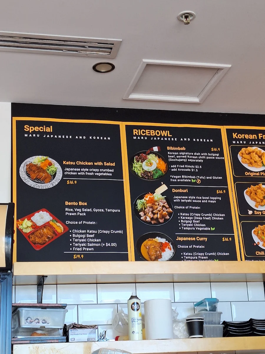 Menu, Maru Japanese and Korean