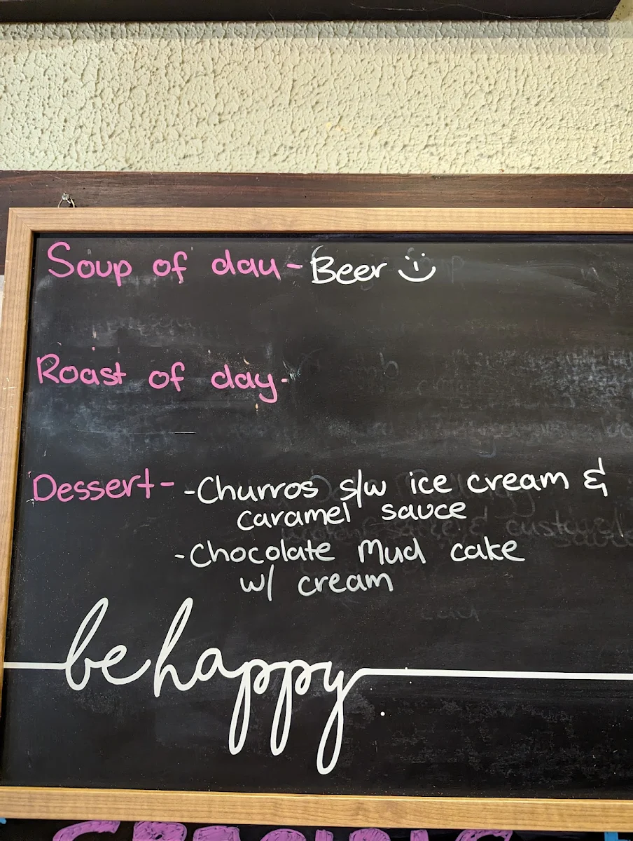 Menu, Great Western Hotel