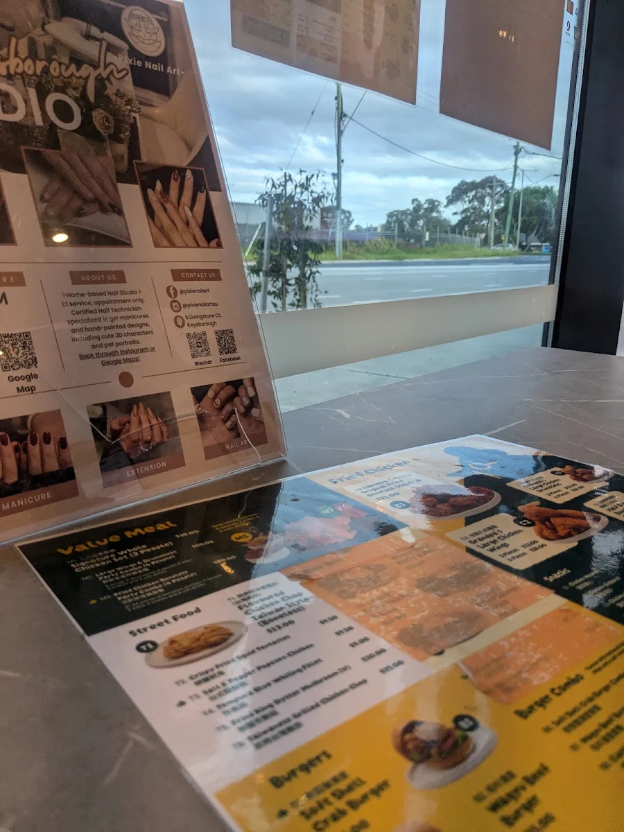 Menu, grandpa’s chicken keysborough