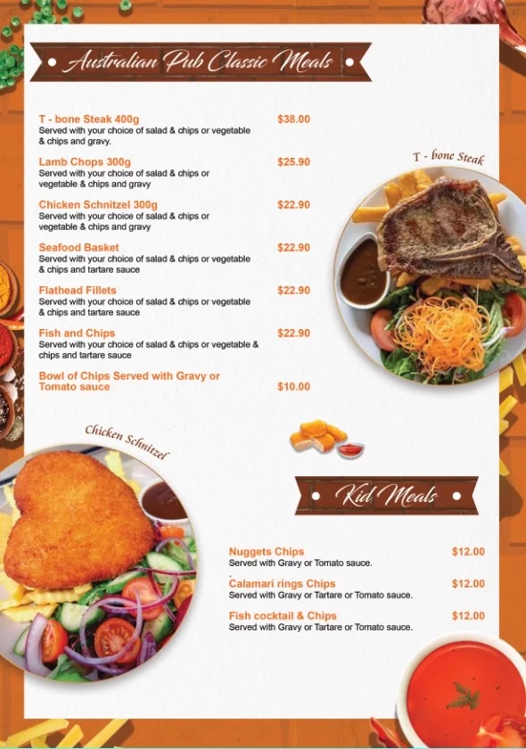 Menu, Kinnaree Thai Restaurant