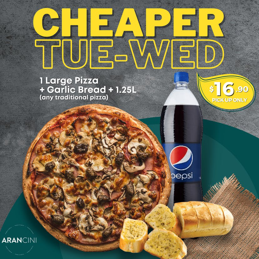 Menu, Arancini Pizza & Pasta - Waterloo