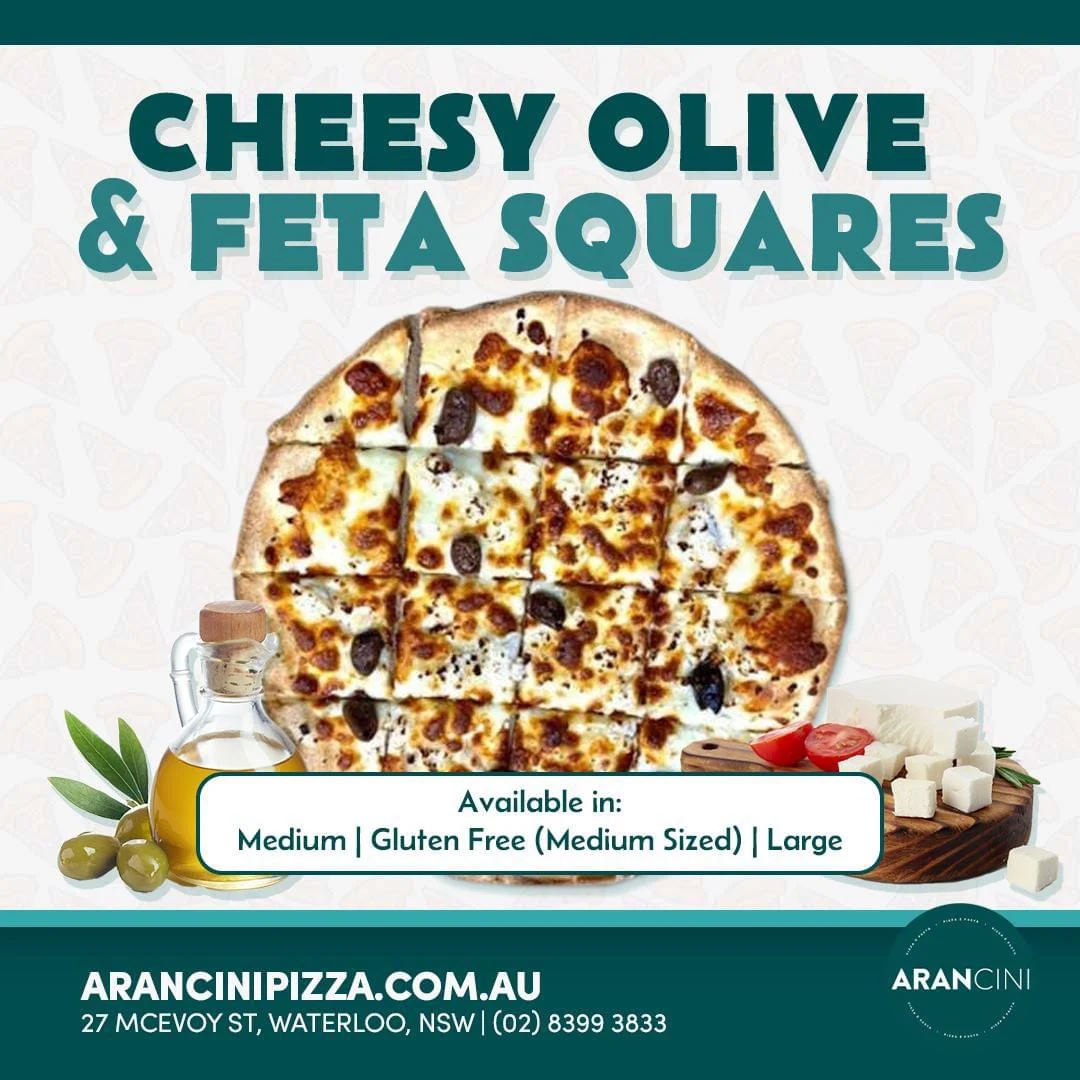Menu, Arancini Pizza & Pasta - Waterloo