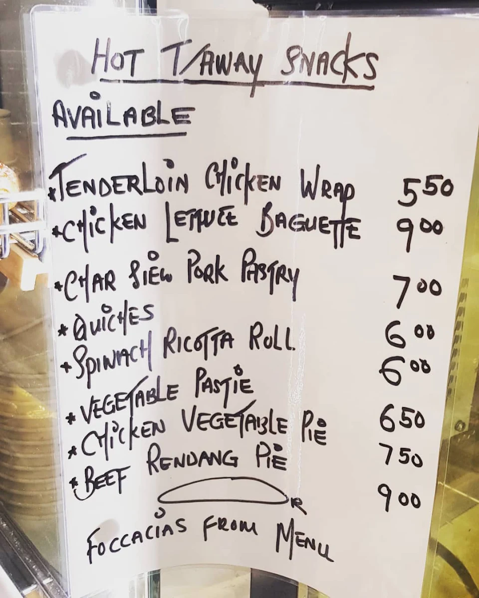 Menu, Lavender Cafe & Bakery