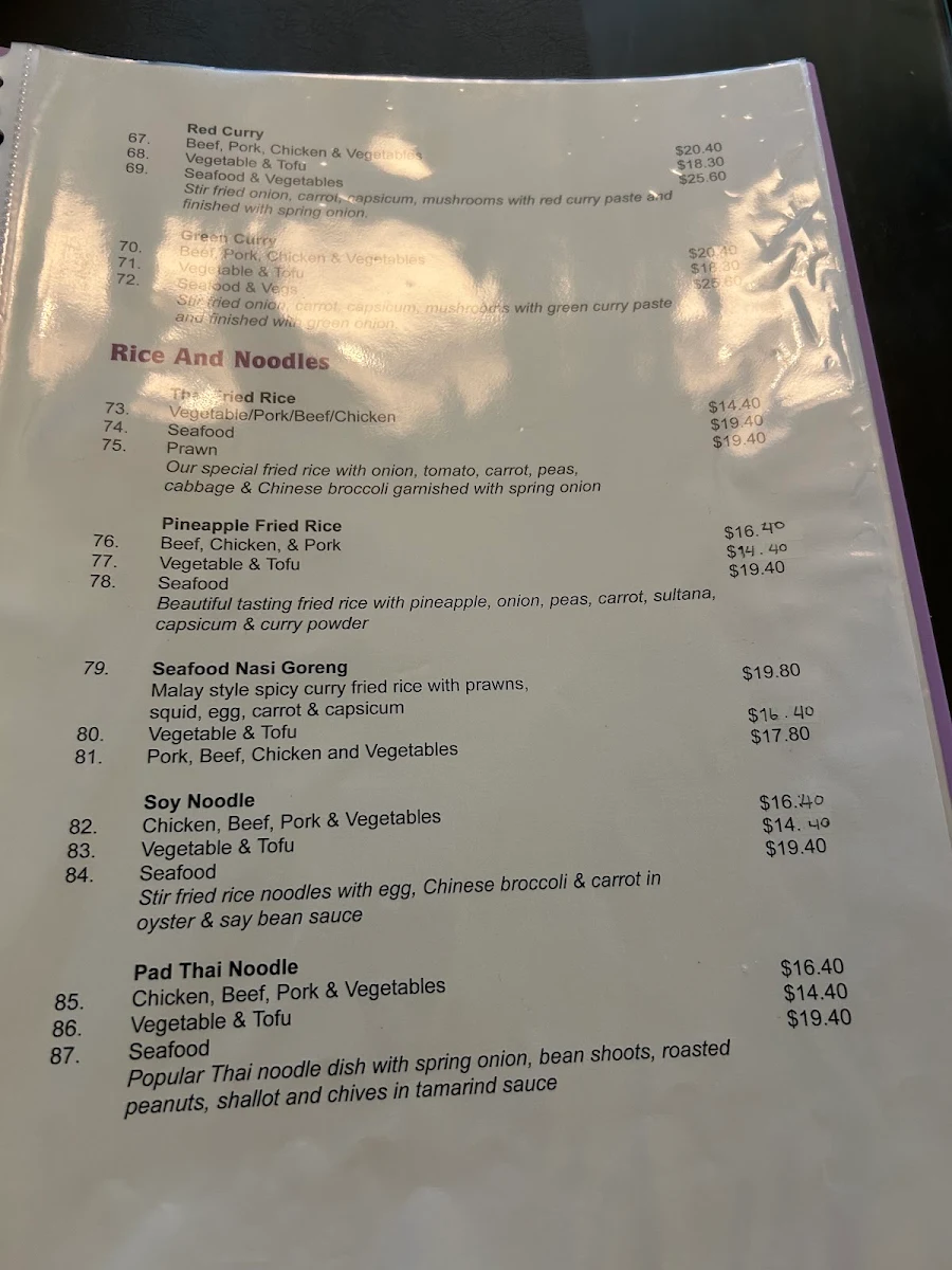 Menu, PLOY IM AROY