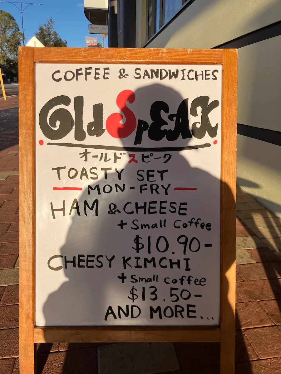Menu, Old speak