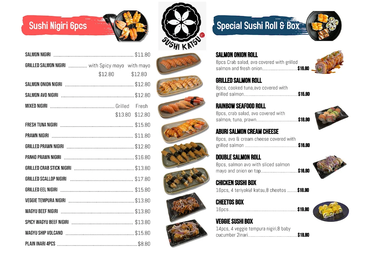 Menu, Sushi Katsu