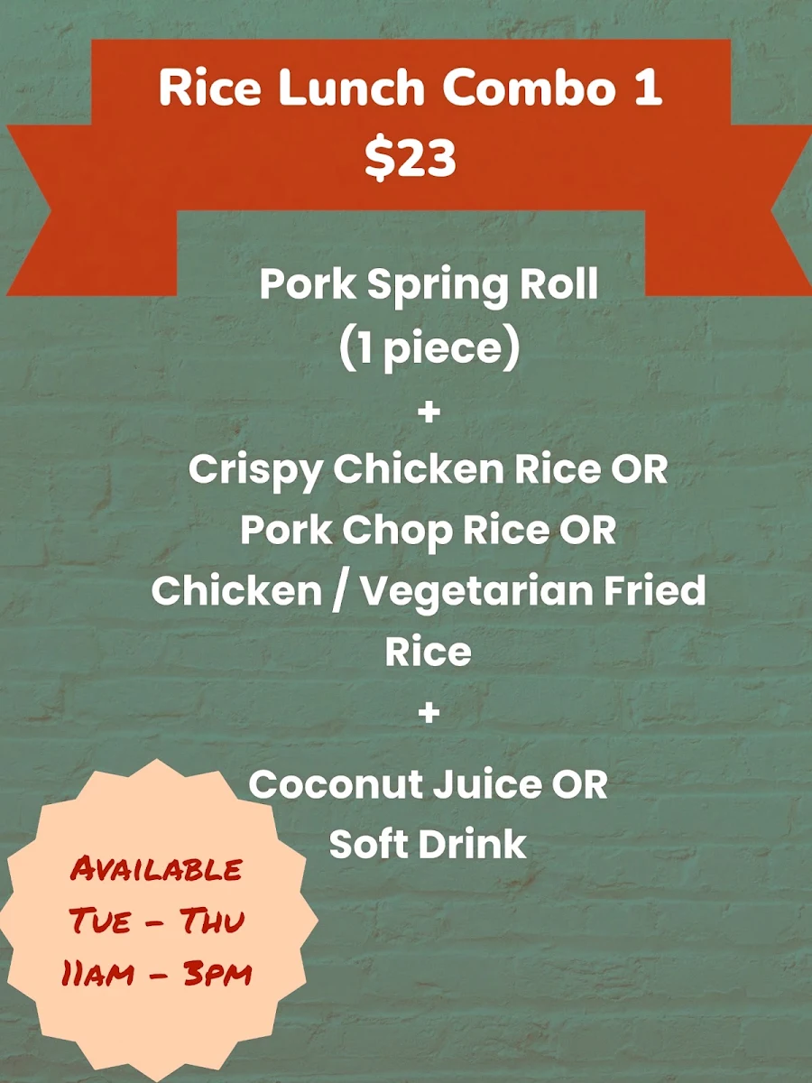 Menu, Hippo Noodle House