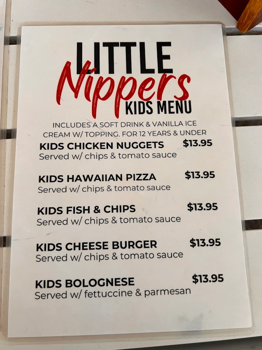 Menu, Windaroo Tavern