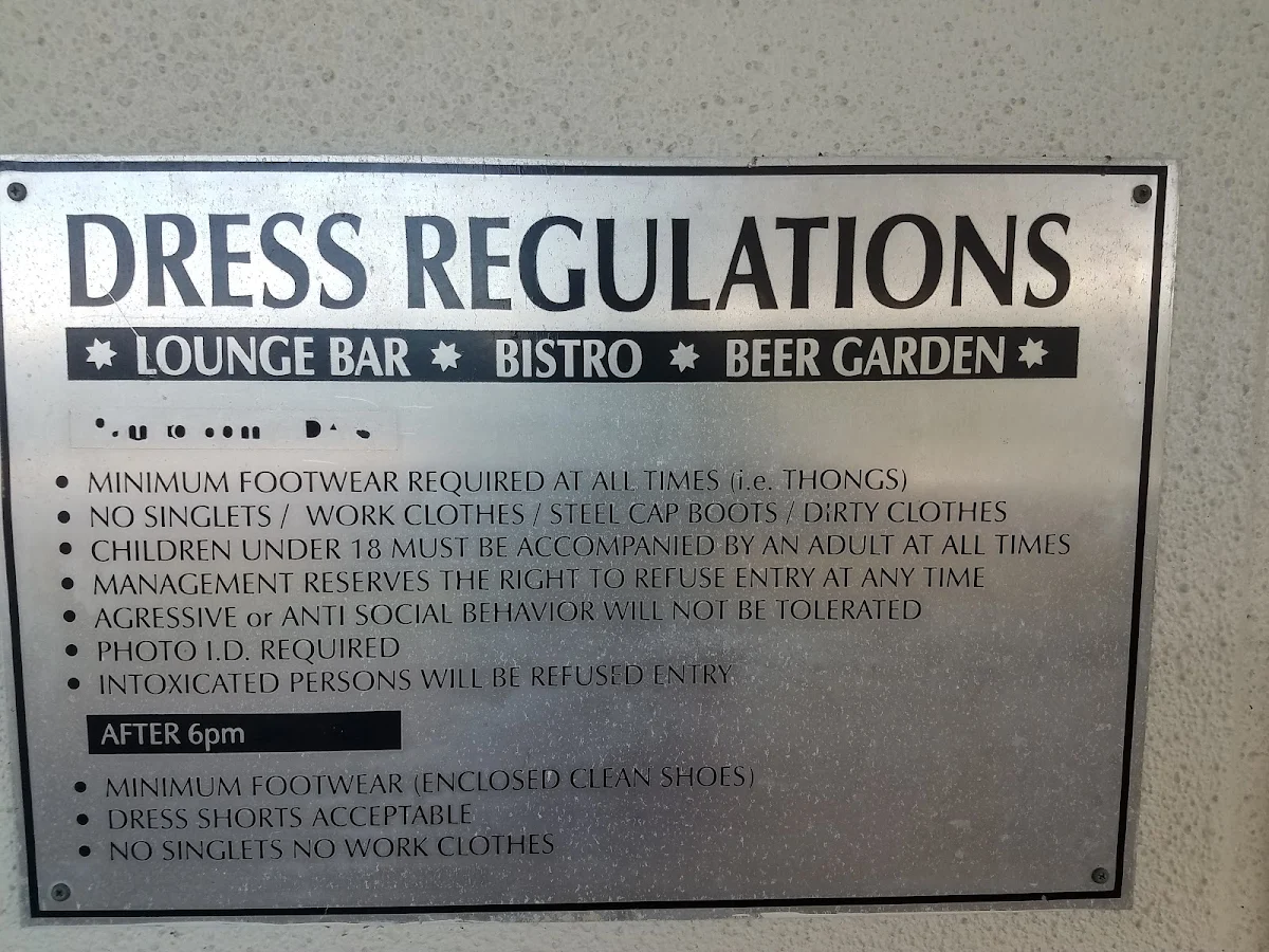 Menu, Mount Sheridan Tavern