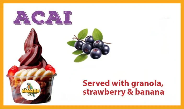 Menu, Amazon Acai Brighton