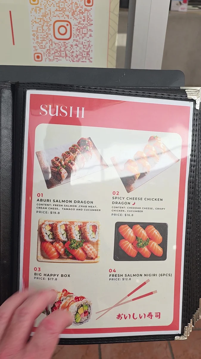 Menu, Sushi Heaven - Bellpost