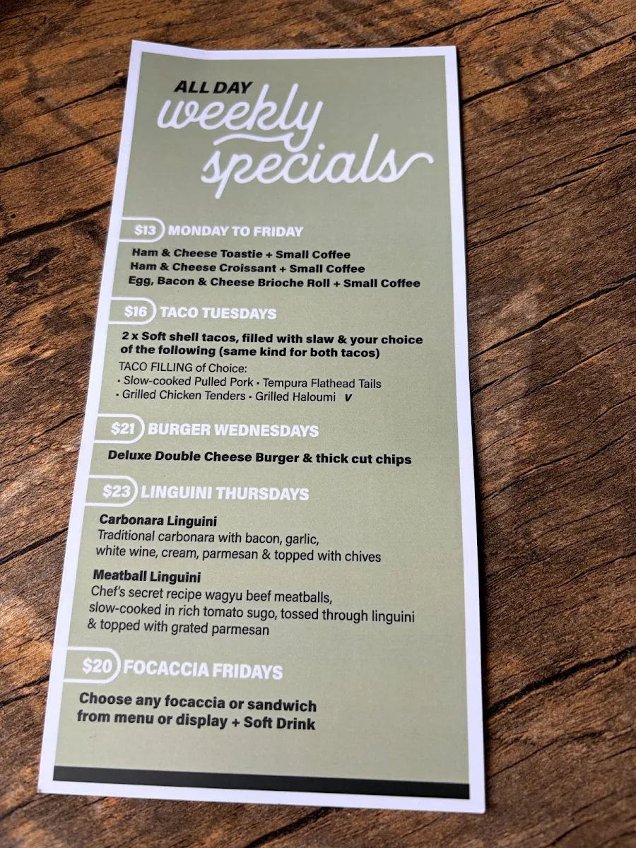 Menu, Little Black Duck Eatery