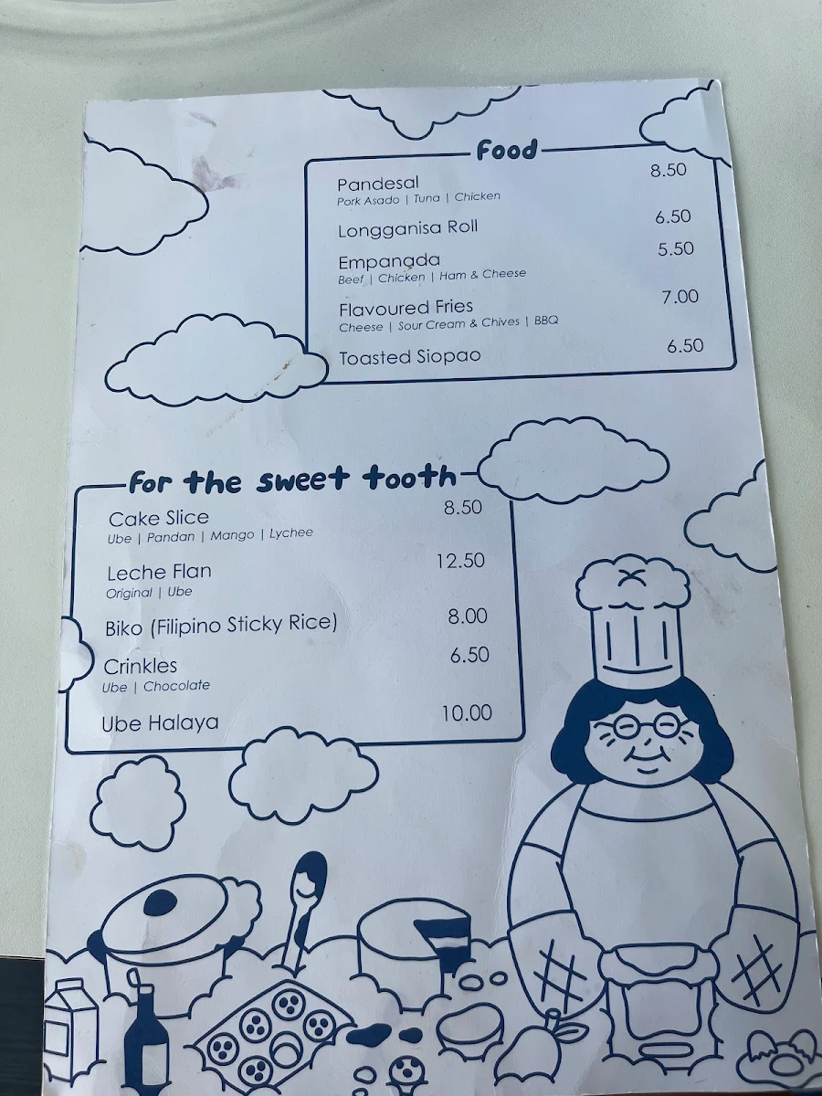 Menu, Lola's Coffee Bar