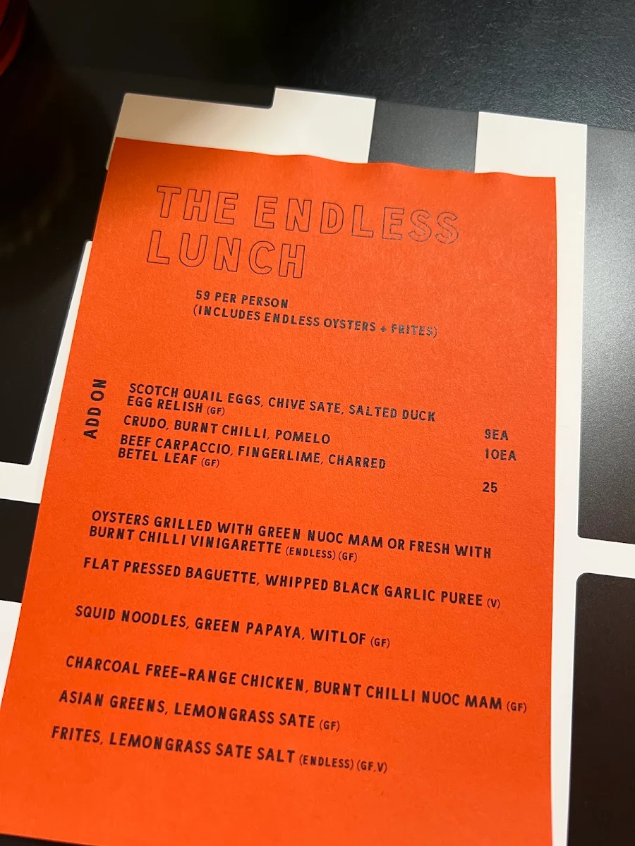 Menu, Firebird